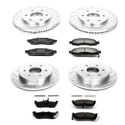 PowerStop Power Stop 05-07 Infiniti QX56 Front & Rear Z23 Evolution Sport Brake Kit K212