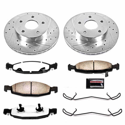 PowerStop Power Stop 99-02 Jeep Grand Cherokee Front Z36 Truck & Tow Brake Kit K2147-36