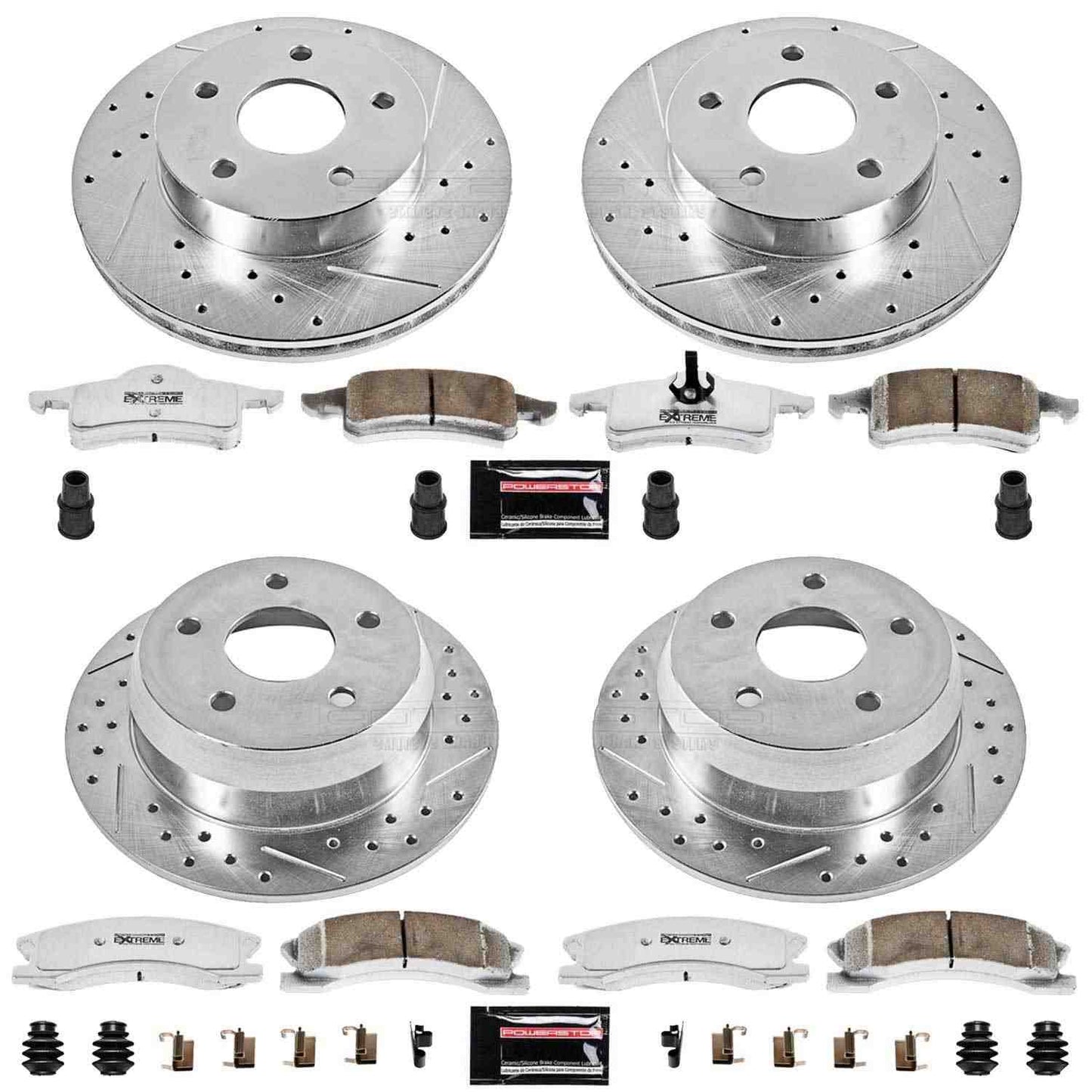 PowerStop Power Stop 99-02 Jeep Grand Cherokee Front & Rear Z26 Street Warrior Brake Kit K2148-26
