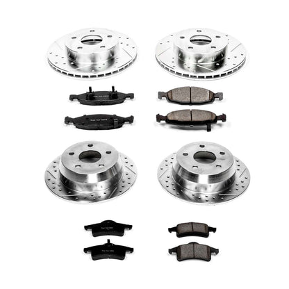 PowerStop Power Stop 99-02 Jeep Grand Cherokee Front & Rear Z23 Evolution Sport Brake Kit K2148