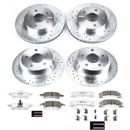 PowerStop Power Stop 99-04 Jeep Grand Cherokee Front & Rear Z26 Street Warrior Brake Kit K2150-26