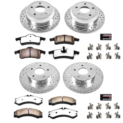 PowerStop Power Stop 99-04 Jeep Grand Cherokee Front & Rear Z36 Truck & Tow Brake Kit K2150-36