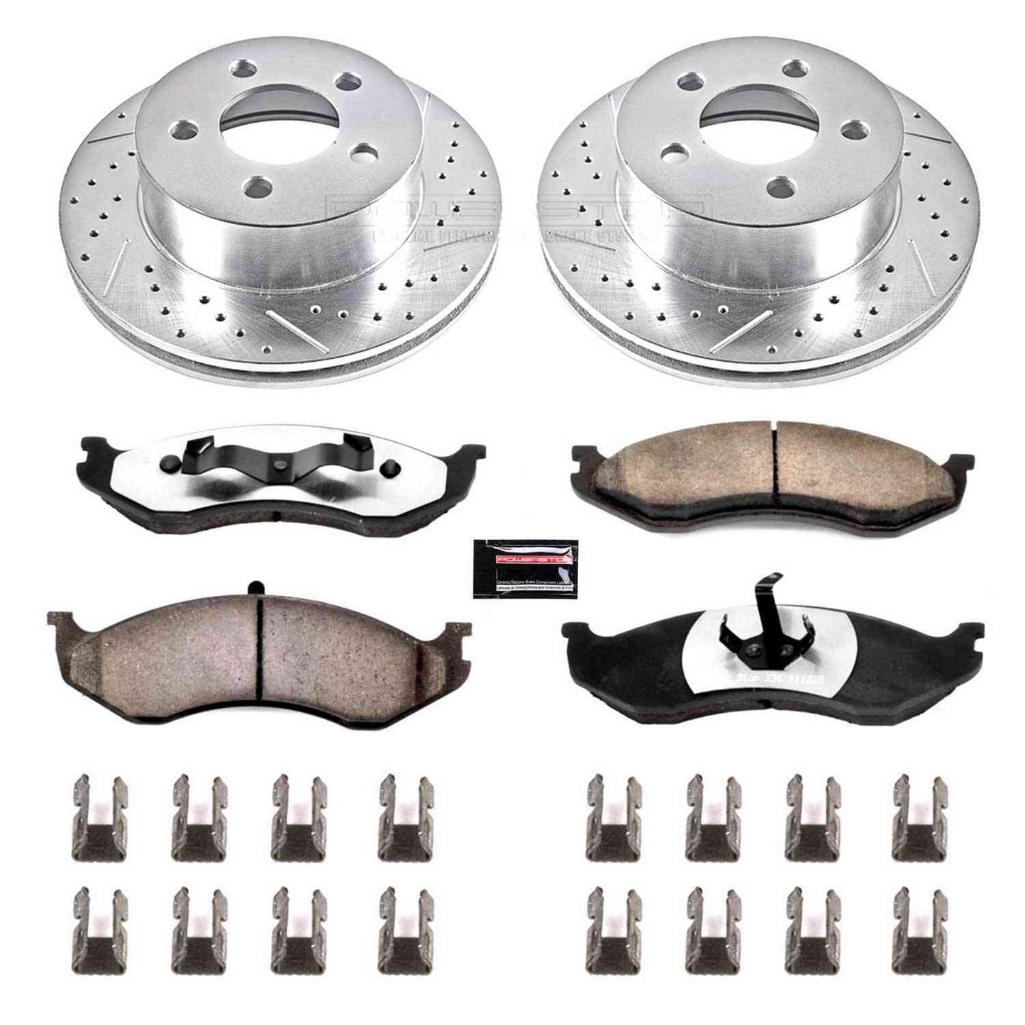 PowerStop Power Stop 99-01 Jeep Cherokee Front Z36 Truck & Tow Brake Kit K2152-36