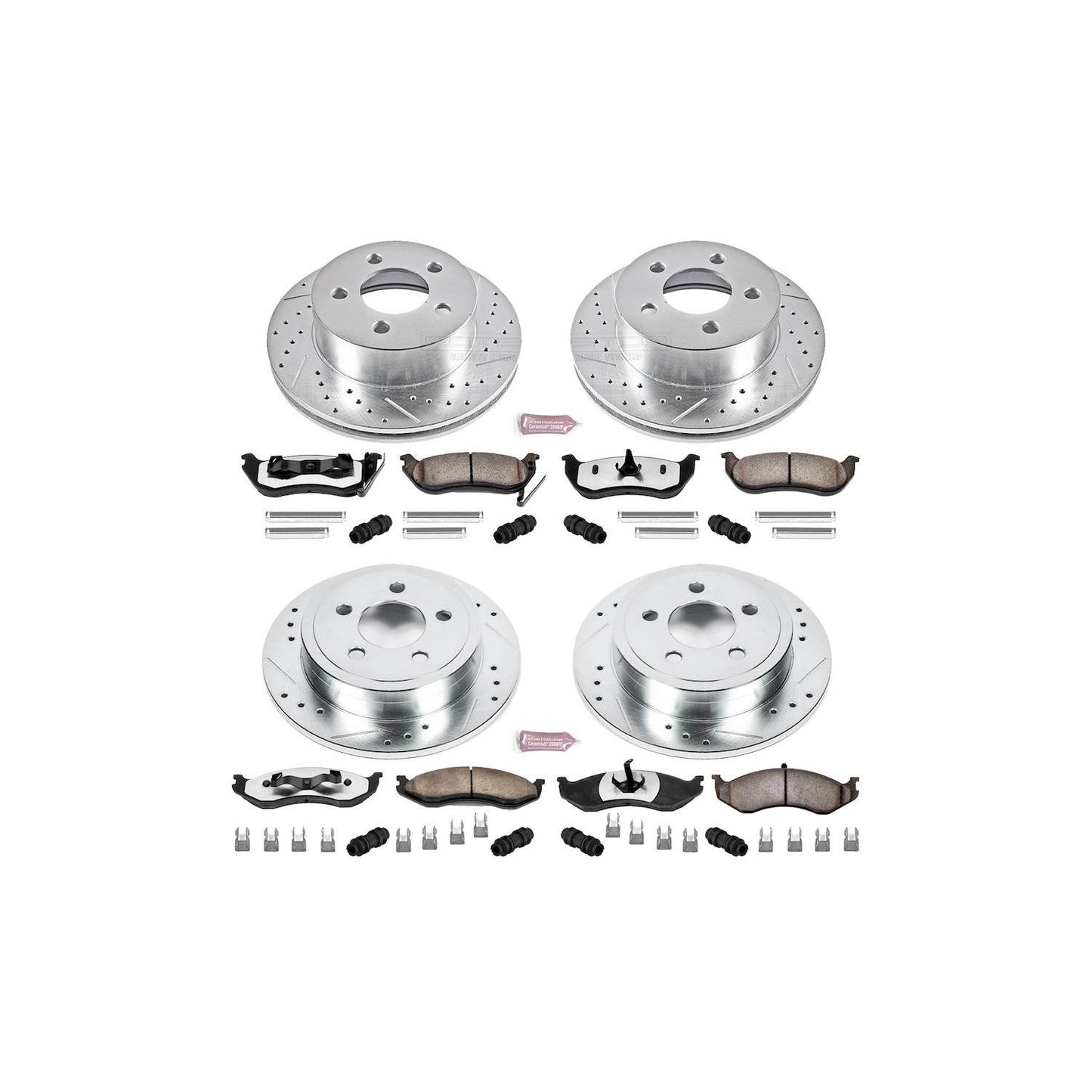PowerStop Power Stop 03-06 Jeep Wrangler Front & Rear Z36 Truck & Tow Brake Kit K2154-36
