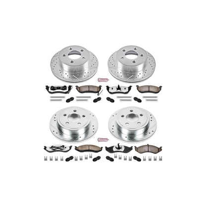 PowerStop Power Stop 03-06 Jeep Wrangler Front & Rear Z36 Truck & Tow Brake Kit K2154-36
