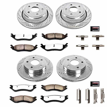 PowerStop Power Stop 03-05 Dodge Ram 1500 Front & Rear Z36 Truck & Tow Brake Kit K2168-36