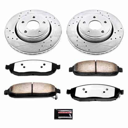 PowerStop Power Stop 06-10 Jeep Commander Front Z36 Truck & Tow Brake Kit K2219-36