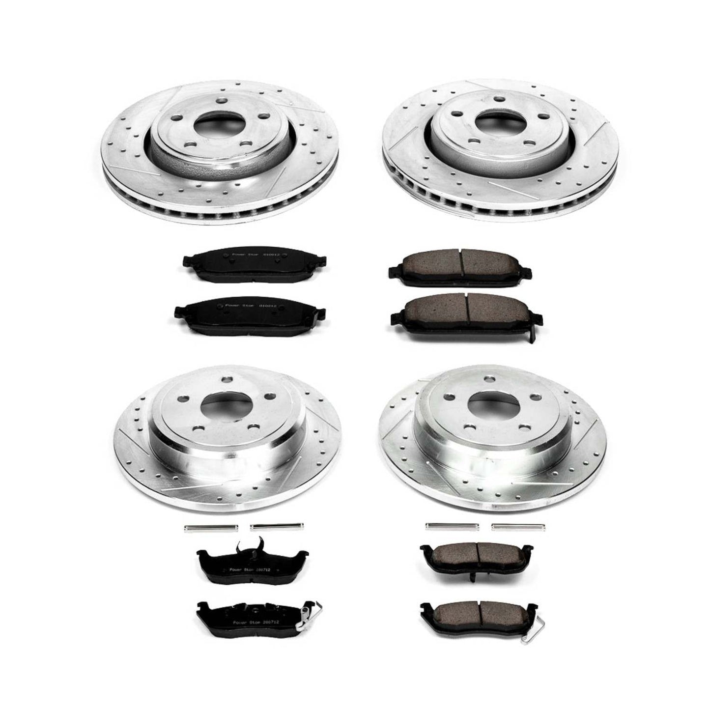 PowerStop Power Stop 06-10 Jeep Commander Front & Rear Z23 Evolution Sport Brake Kit K2220