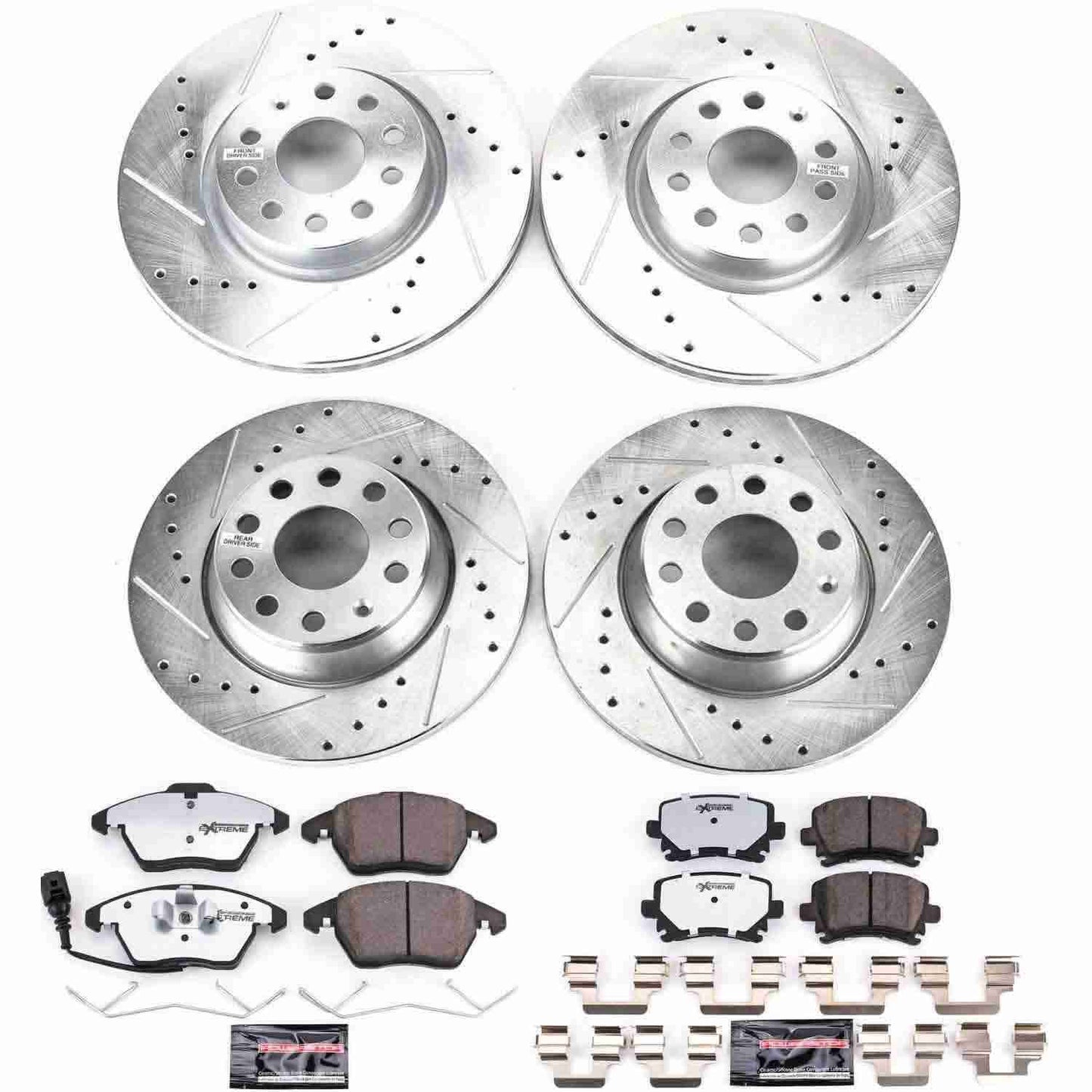 PowerStop Power Stop 06-09 Audi A3 Front & Rear Z26 Street Warrior Brake Kit K2260-26
