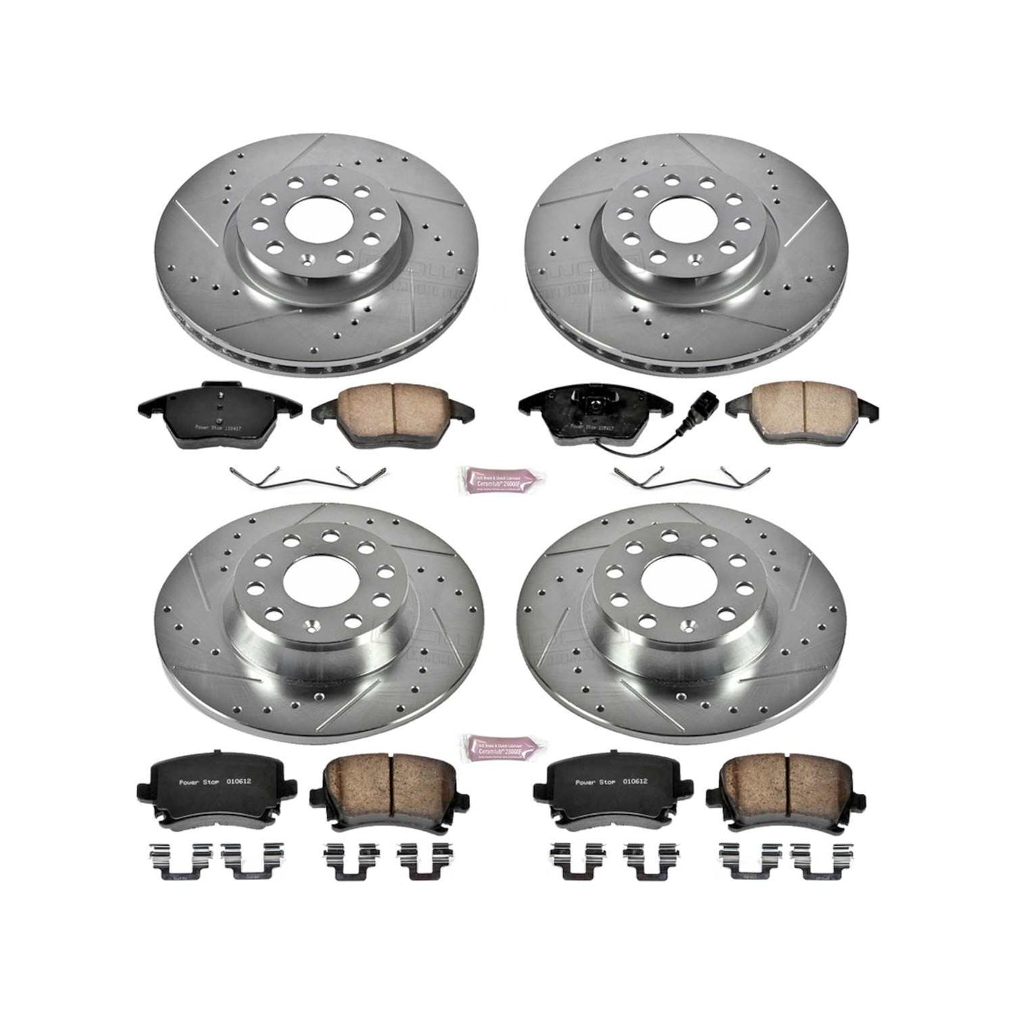 PowerStop Power Stop 06-09 Audi A3 Front & Rear Z23 Evolution Sport Brake Kit K2260