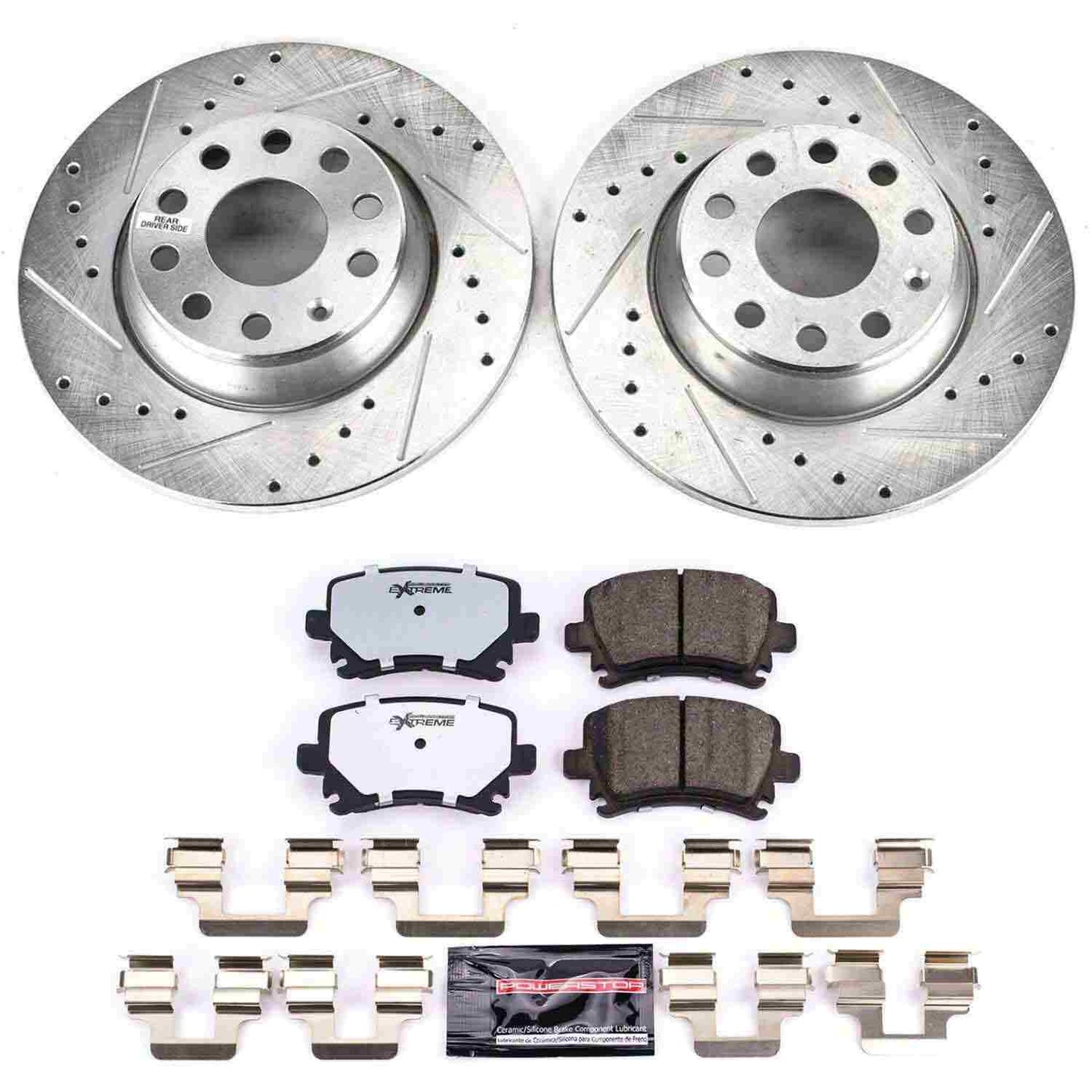 PowerStop Power Stop 06-09 Audi A3 Rear Z26 Street Warrior Brake Kit K2261-26