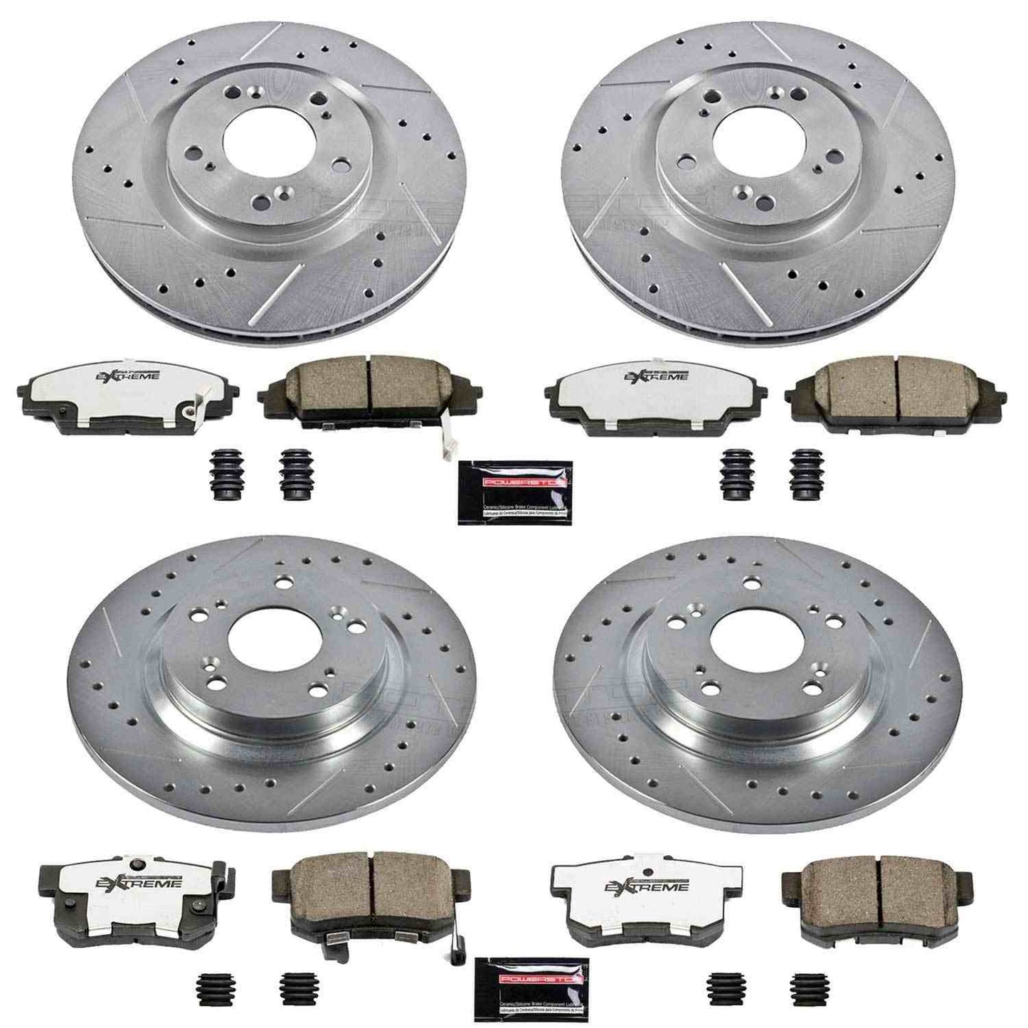 PowerStop Power Stop 00-09 Honda S2000 Front & Rear Z26 Street Warrior Brake Kit K2277-26