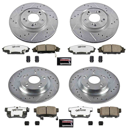 PowerStop Power Stop 00-09 Honda S2000 Front & Rear Z26 Street Warrior Brake Kit K2277-26