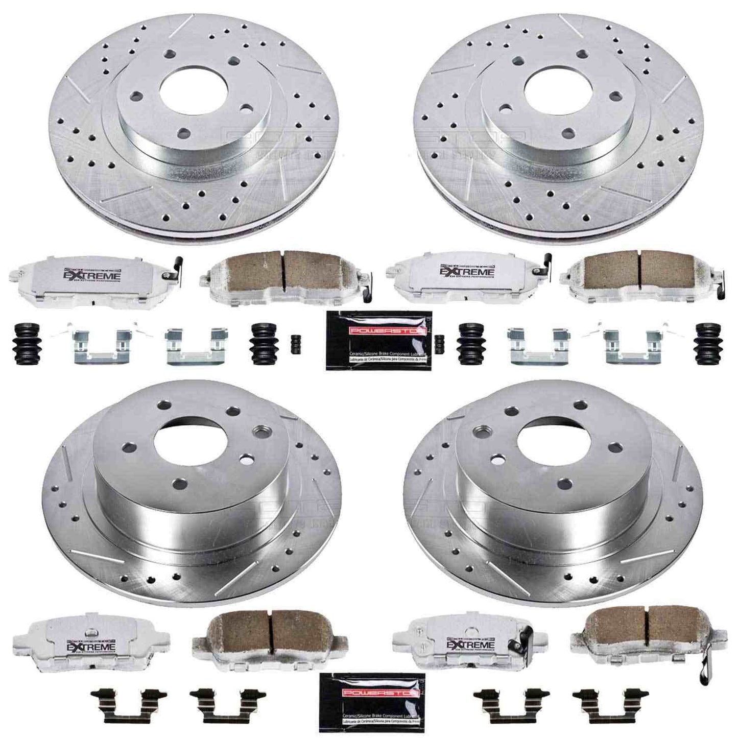 PowerStop Power Stop 02-06 Nissan Altima Front & Rear Z26 Street Warrior Brake Kit K2283-26