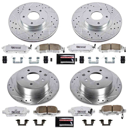PowerStop Power Stop 02-06 Nissan Altima Front & Rear Z26 Street Warrior Brake Kit K2283-26