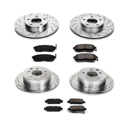 PowerStop Power Stop 02-06 Nissan Altima Front & Rear Z23 Evolution Sport Brake Kit K2283