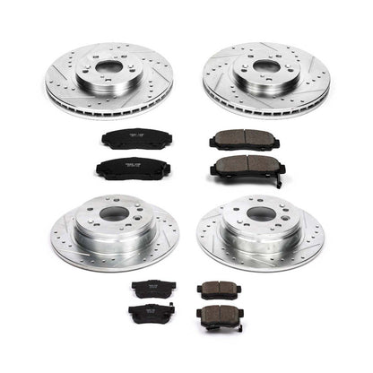 PowerStop Power Stop 04-08 Acura TL Front & Rear Z23 Evolution Sport Brake Kit K2298