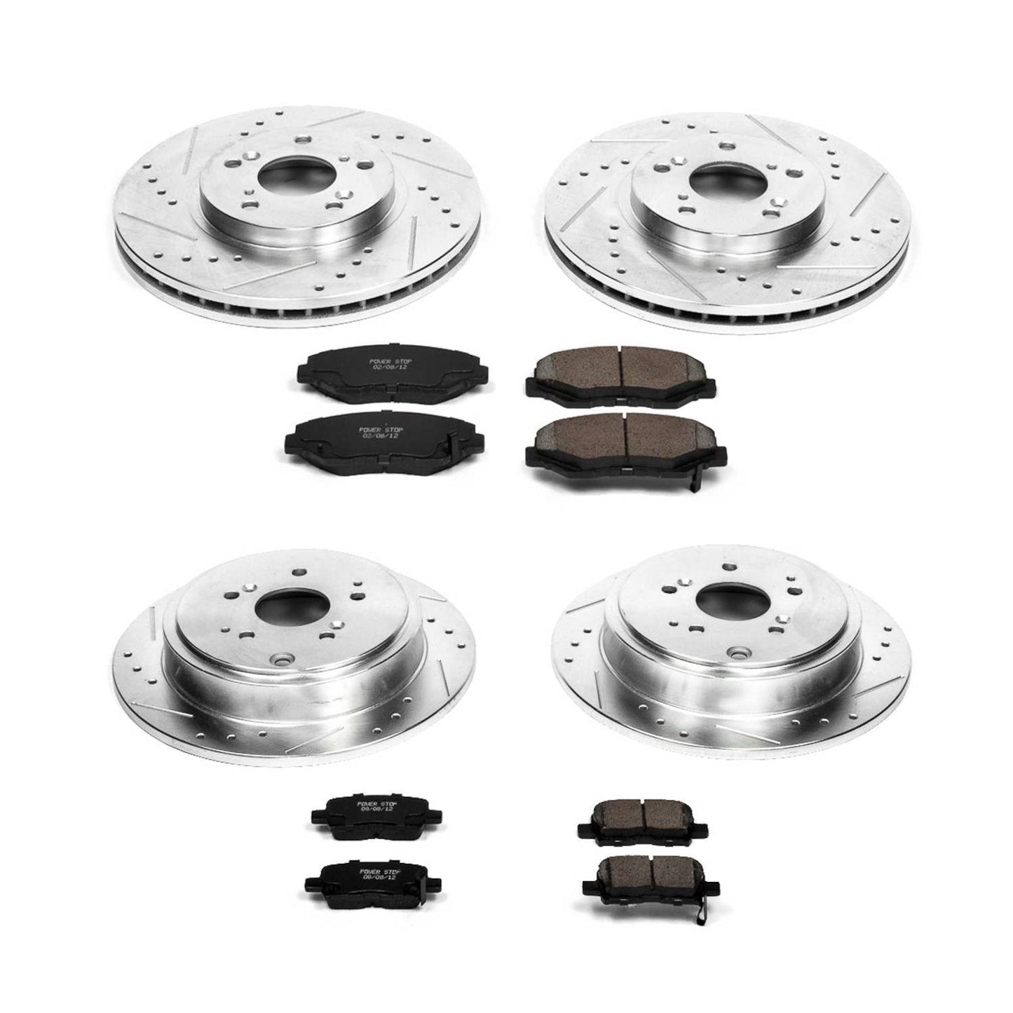 PowerStop Power Stop 03-08 Honda Pilot Front & Rear Z23 Evolution Sport Brake Kit K2303