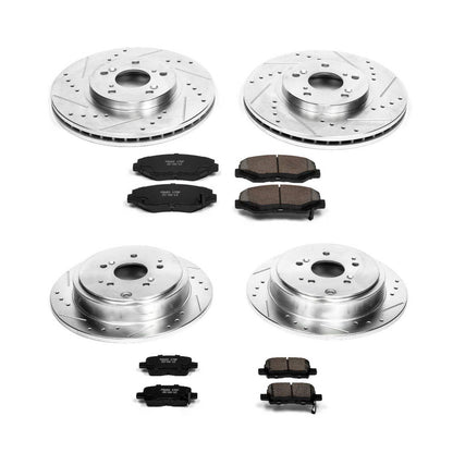 PowerStop Power Stop 03-08 Honda Pilot Front & Rear Z23 Evolution Sport Brake Kit K2303