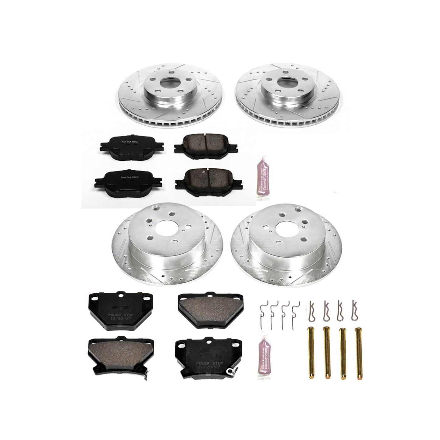 PowerStop Power Stop 00-05 Toyota Celica Front & Rear Z23 Evolution Sport Brake Kit K2314