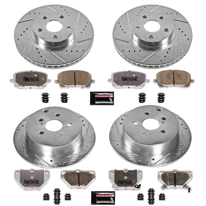 PowerStop Power Stop 03-06 Pontiac Vibe Front & Rear Z26 Street Warrior Brake Kit K2317-26