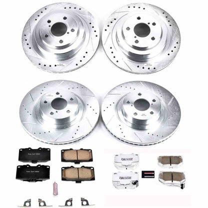 PowerStop Power Stop 06-07 Subaru Impreza Front & Rear Z26 Street Warrior Brake Kit K2368-26