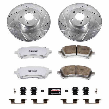 PowerStop Power Stop 02-03 Subaru Impreza Front Z26 Street Warrior Brake Kit K2369-26