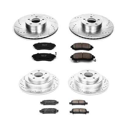 PowerStop Power Stop 2003 Subaru Forester Front & Rear Z23 Evolution Sport Brake Kit K2377