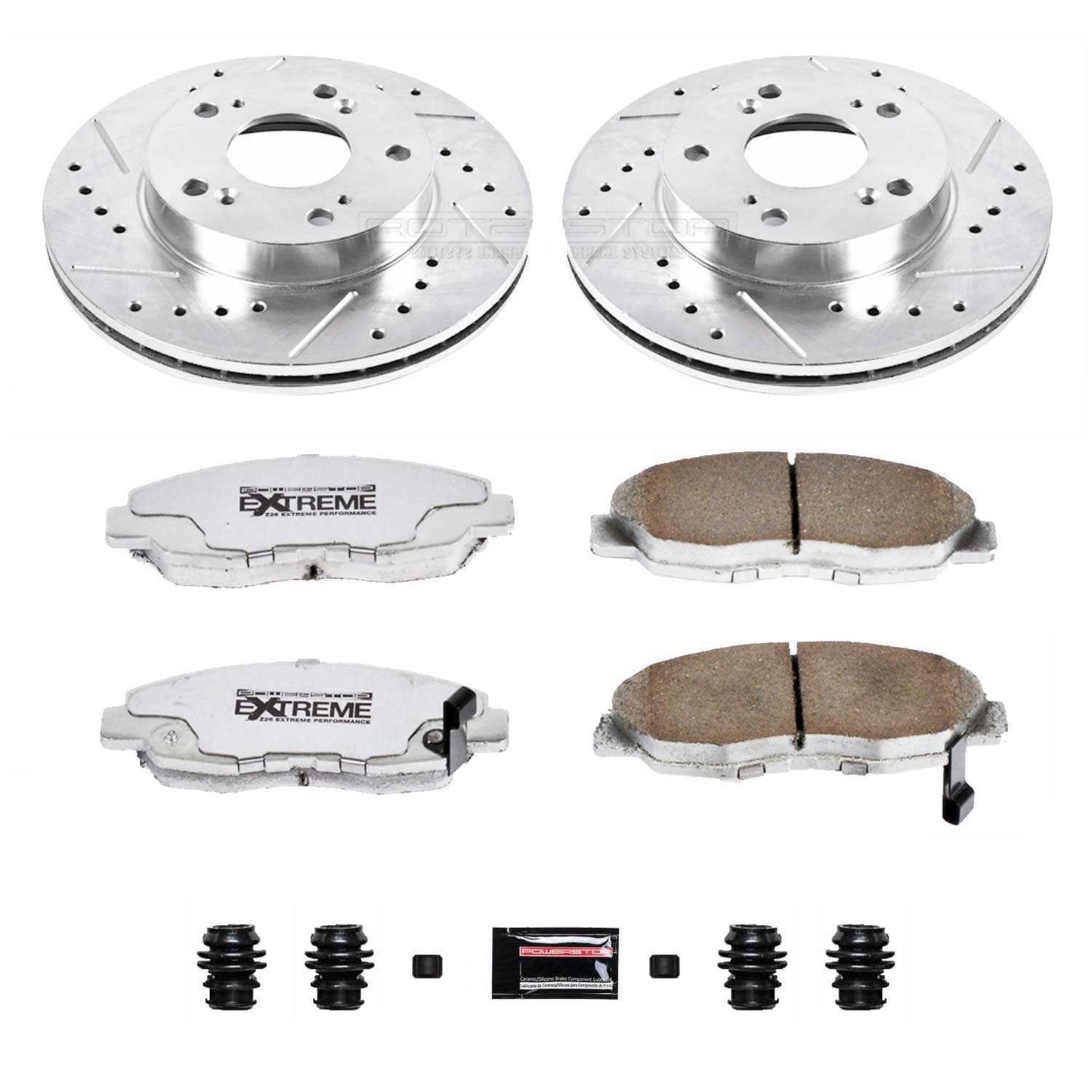 PowerStop Power Stop 06-11 Honda Civic Front Z26 Street Warrior Brake Kit K2384-26