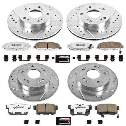 PowerStop Power Stop 06-11 Honda Civic Front & Rear Z26 Street Warrior Brake Kit K2385-26