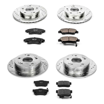 PowerStop Power Stop 02-06 Acura RSX Front & Rear Z23 Evolution Sport Brake Kit K2387