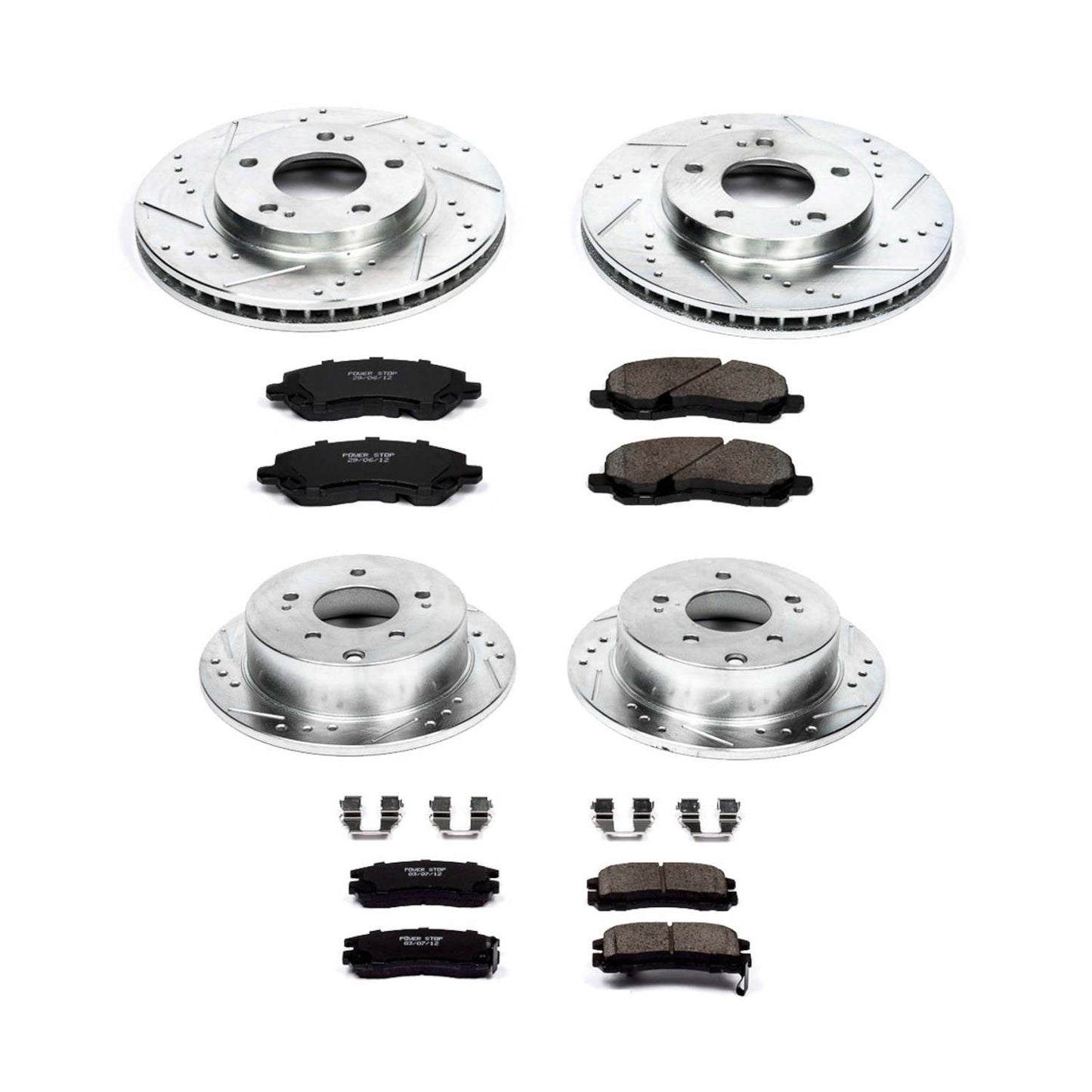PowerStop Power Stop 04-12 Mitsubishi Galant Front & Rear Z23 Evolution Sport Brake Kit K2395