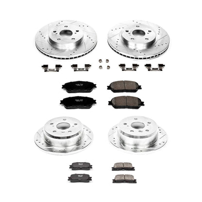 PowerStop Power Stop 02-03 Lexus ES300 Front & Rear Z23 Evolution Sport Brake Kit K2413