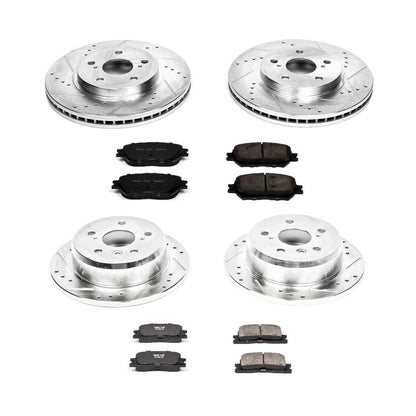 PowerStop Power Stop 2002 Toyota Camry Front & Rear Z23 Evolution Sport Brake Kit K2416