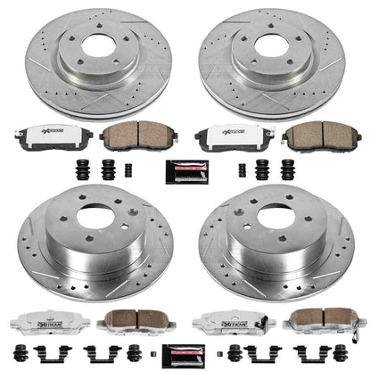 PowerStop Power Stop 10-13 Nissan Altima Front & Rear Z26 Street Warrior Brake Kit K242-26