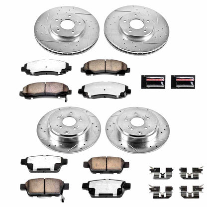 PowerStop Power Stop 06-11 Honda Ridgeline Front & Rear Z36 Truck & Tow Brake Kit K2430-36