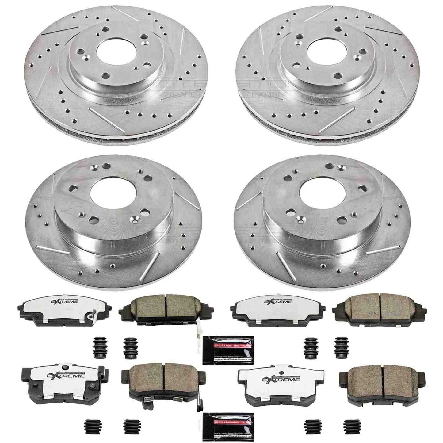 PowerStop Power Stop 06-11 Honda Civic Front & Rear Z26 Street Warrior Brake Kit K2440-26