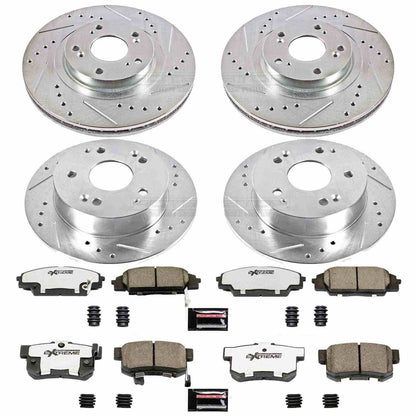 PowerStop Power Stop 02-06 Acura RSX Front & Rear Z26 Street Warrior Brake Kit K2441-26