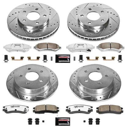 PowerStop Power Stop 04-05 Buick Century Front & Rear Z26 Street Warrior Brake Kit K2554-26