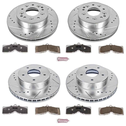 PowerStop Power Stop 63-82 Chevrolet Corvette Front & Rear Z26 Street Warrior Brake Kit K2597-26