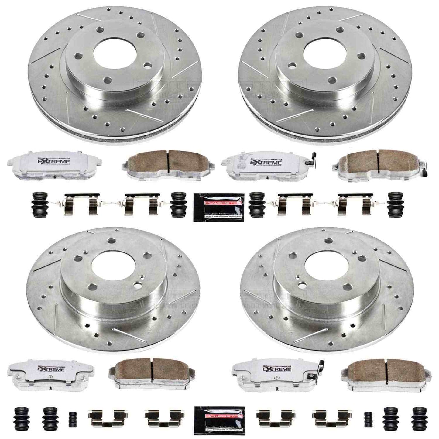 PowerStop Power Stop 2001 Infiniti I30 Front & Rear Z26 Street Warrior Brake Kit K2703-26