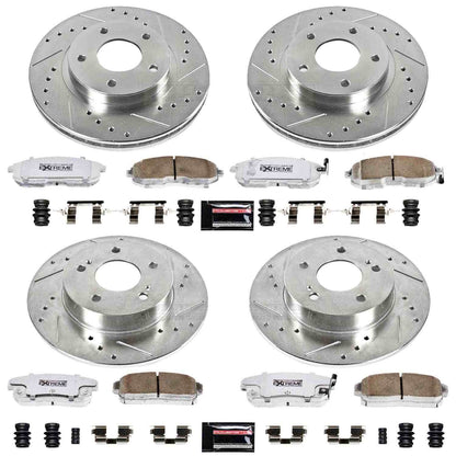 PowerStop Power Stop 2001 Infiniti I30 Front & Rear Z26 Street Warrior Brake Kit K2703-26