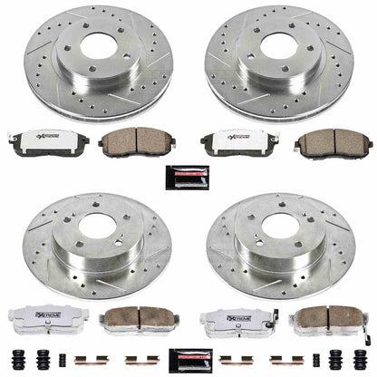 PowerStop Power Stop 99-01 Nissan Maxima Front & Rear Z26 Street Warrior Brake Kit K2704-26