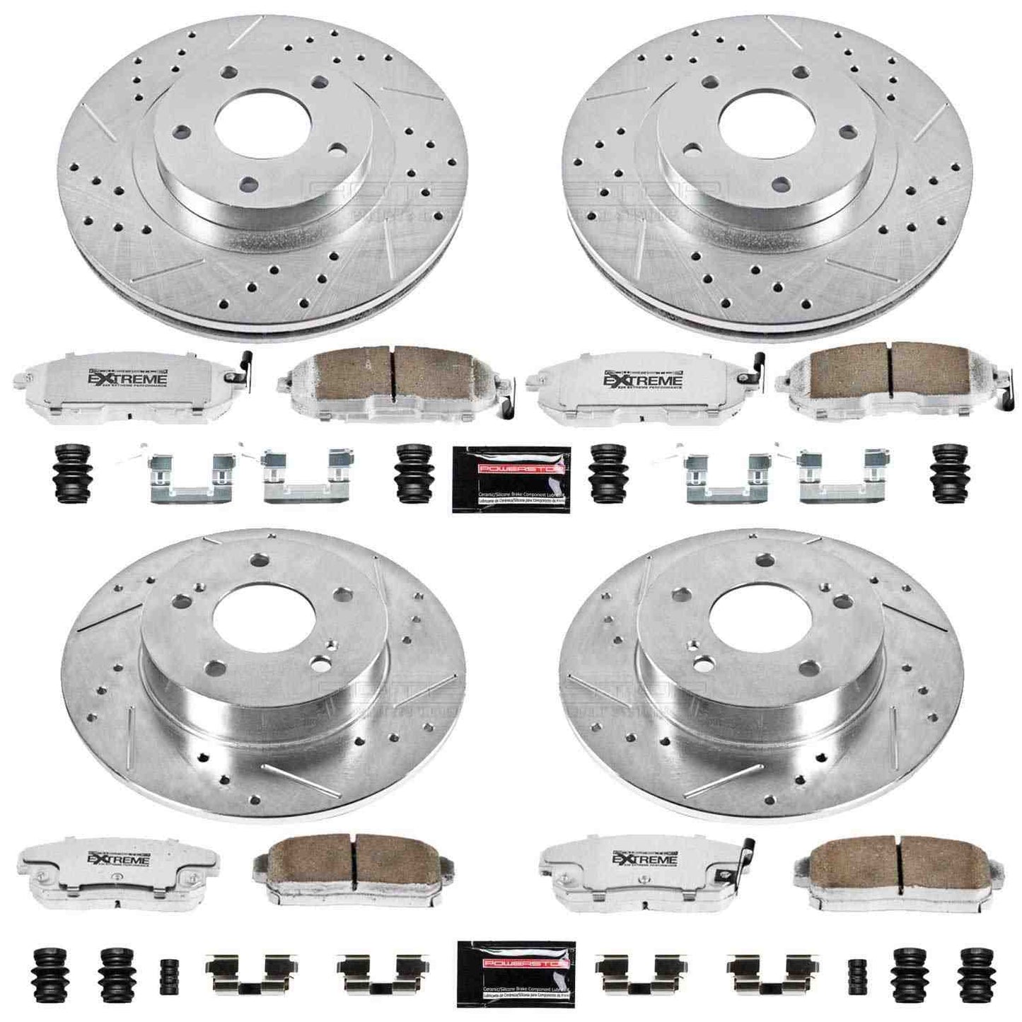 PowerStop Power Stop 02-04 Infiniti I35 Front & Rear Z26 Street Warrior Brake Kit K2706-26