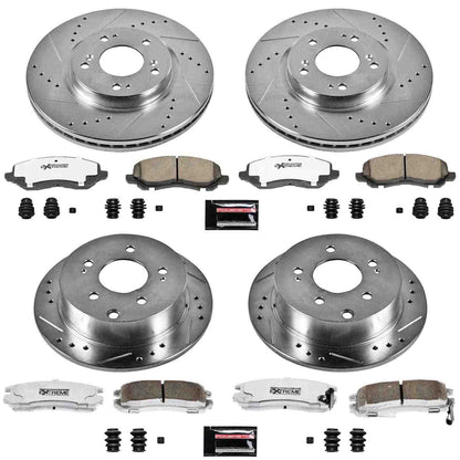PowerStop Power Stop 06-12 Mitsubishi Eclipse Front & Rear Z26 Street Warrior Brake Kit K2711-26