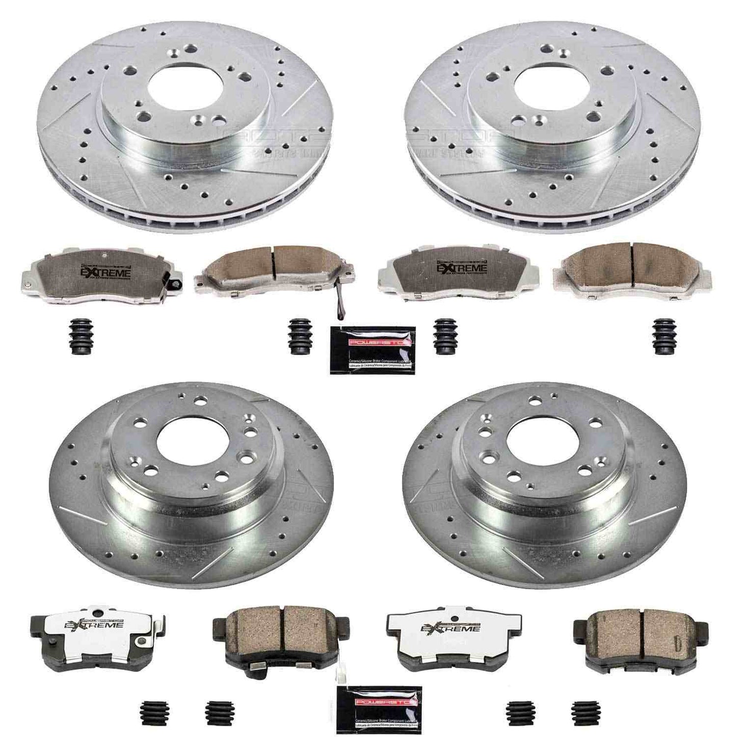 PowerStop Power Stop 91-95 Acura Legend Front & Rear Z26 Street Warrior Brake Kit K2717-26