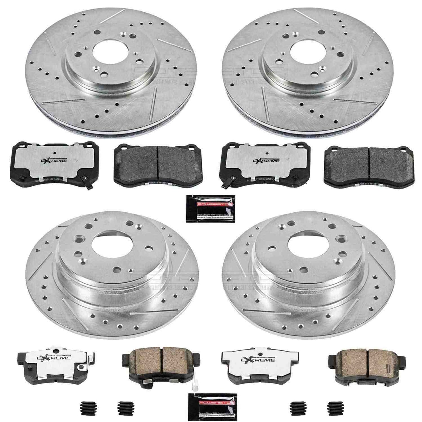 PowerStop Power Stop 04-08 Acura TL Front & Rear Z26 Street Warrior Brake Kit K2718-26