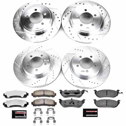 PowerStop Power Stop 02-05 Ford Explorer Front & Rear Z36 Truck & Tow Brake Kit K2722-36