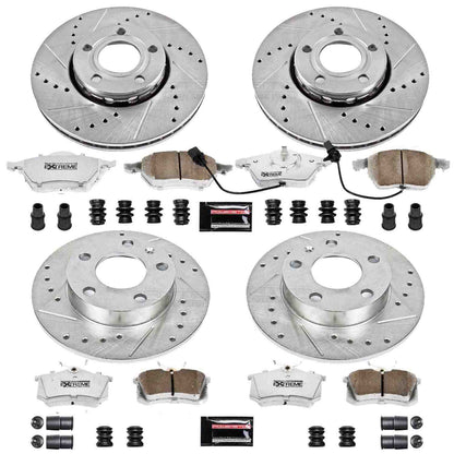 PowerStop Power Stop 02-04 Audi A4 Front & Rear Z26 Street Warrior Brake Kit K2741-26