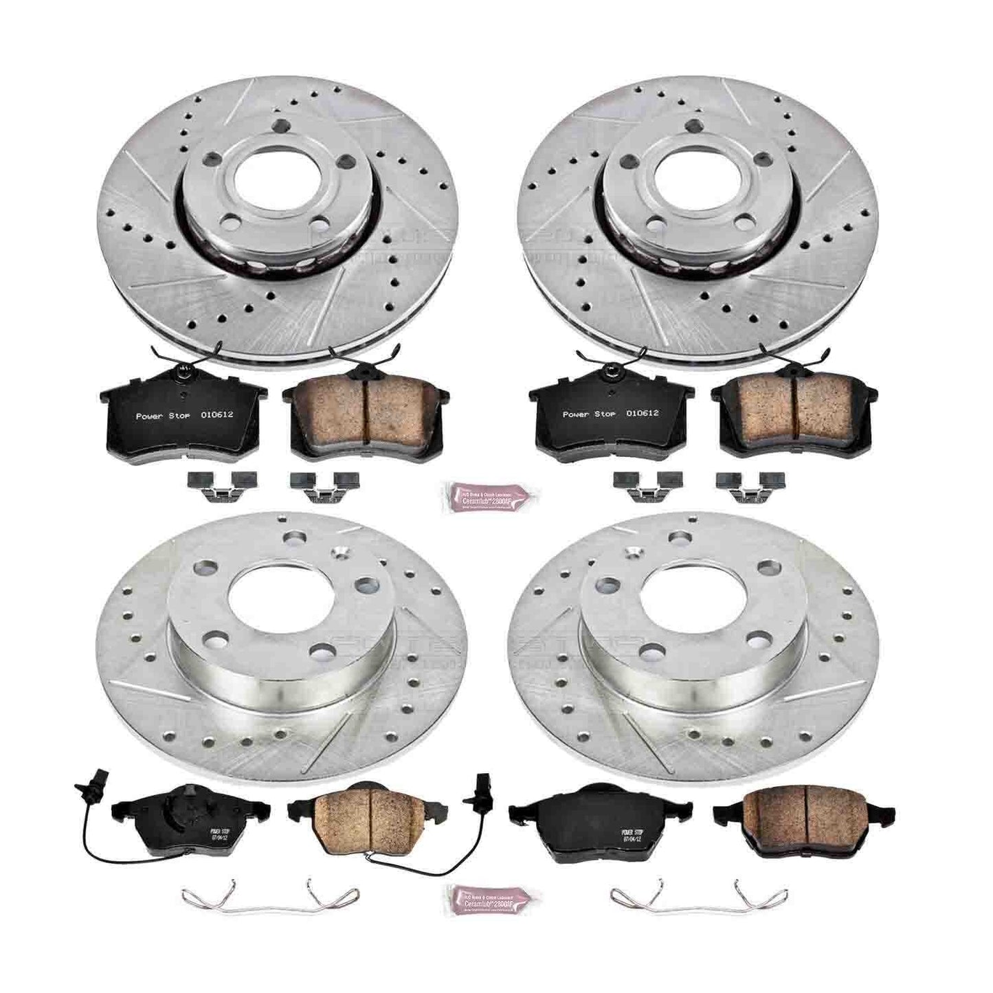 PowerStop Power Stop 02-04 Audi A4 Front & Rear Z23 Evolution Sport Brake Kit K2741